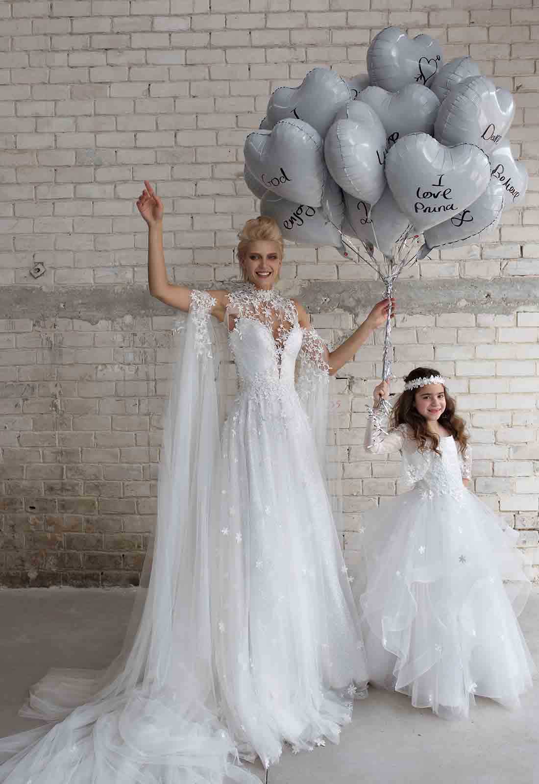 2022 Winter White Bridesmaid Girl Party Dress Wedding Dress Kids